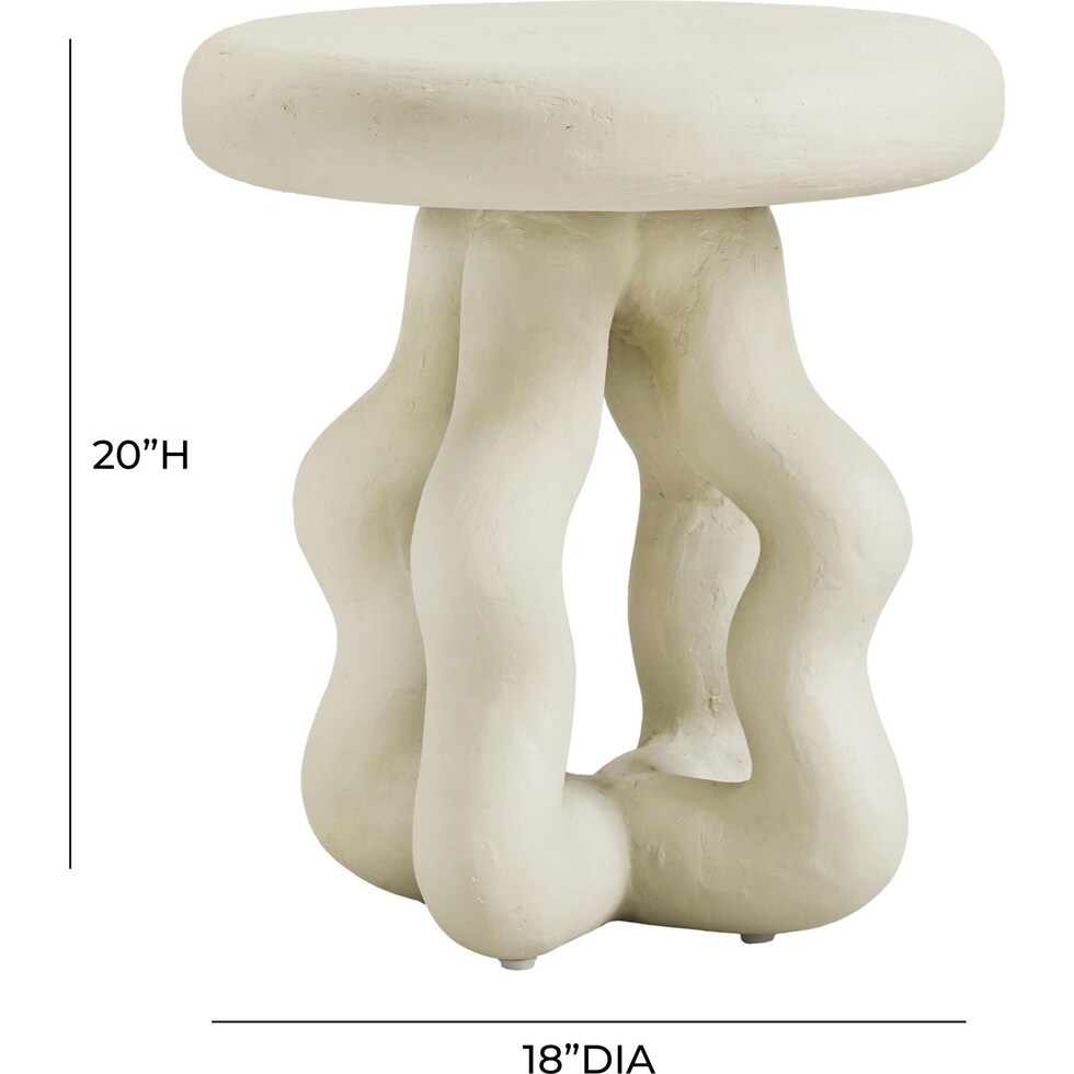 manasquan white side table   