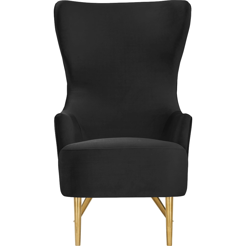 mandy black accent chair   