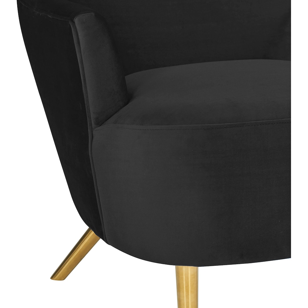 mandy black accent chair   