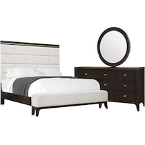 manhattan bedroom dark brown  pc king bedroom   