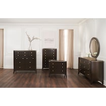 manhattan bedroom dark brown chest   