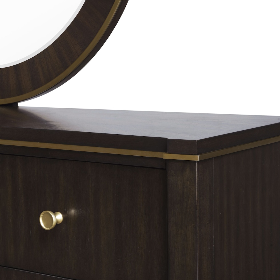 manhattan bedroom dark brown dresser and mirror   