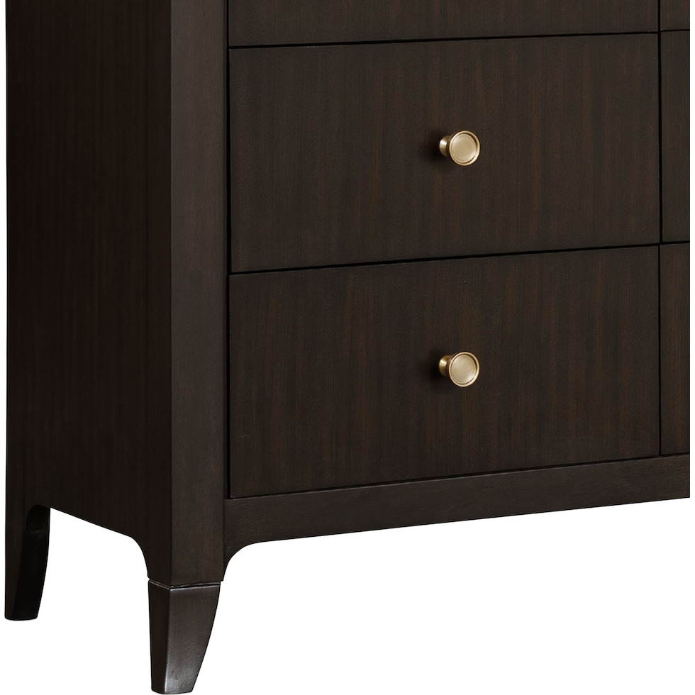 manhattan bedroom dark brown dresser and mirror   