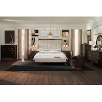 manhattan bedroom dark brown nightstand   