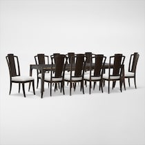 manhattan dining dark brown  pc dining room web   