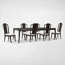 manhattan dining dark brown  pc dining room web   