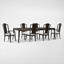 manhattan dining dark brown  pc dining room web   