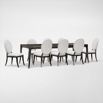 manhattan dining dark brown  pc dining room web   