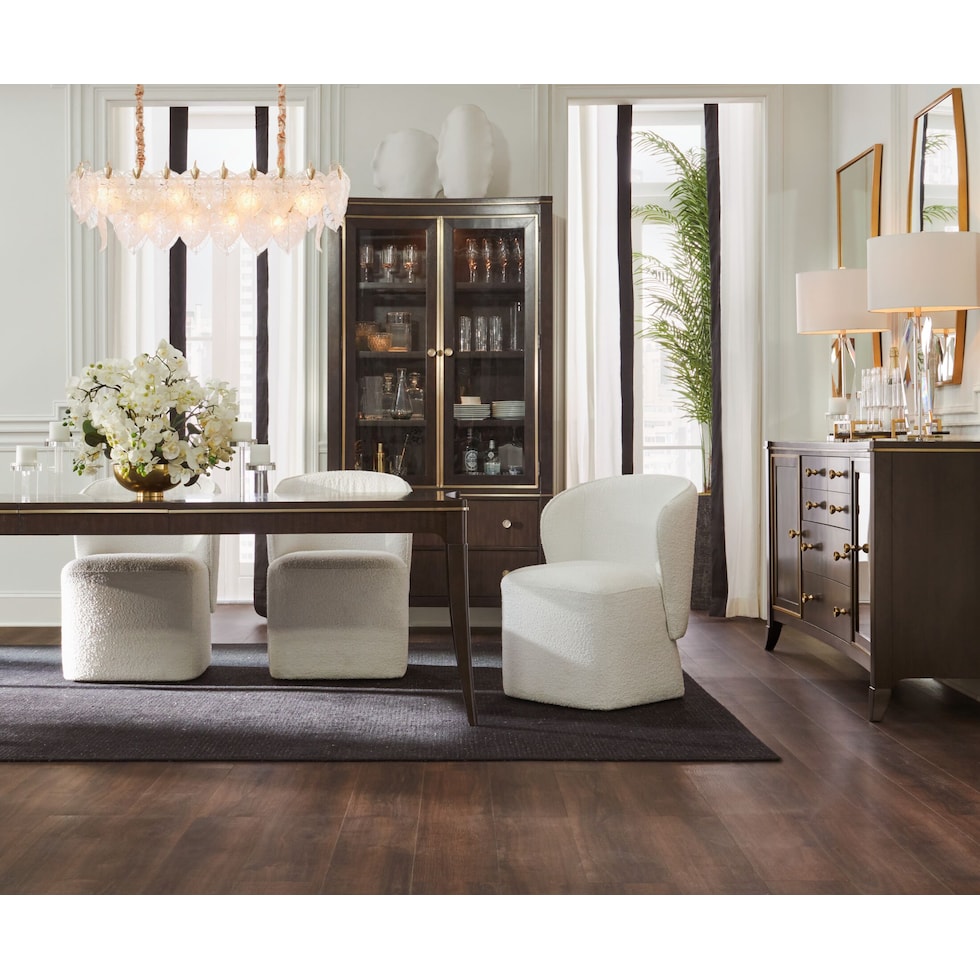 manhattan dining dark brown dining table   