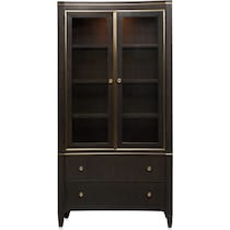 manhattan dining dark brown display cabinet   