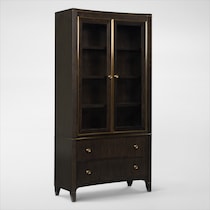 manhattan dining dark brown display cabinet   