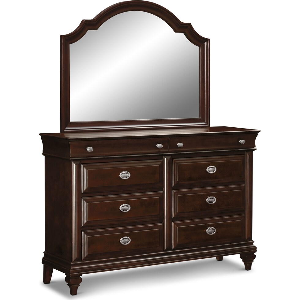 manhattan cherry dresser & mirror   