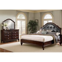 manhattan dark brown  pc king bedroom   