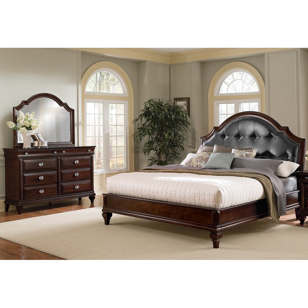 manhattan dark brown  pc king bedroom   