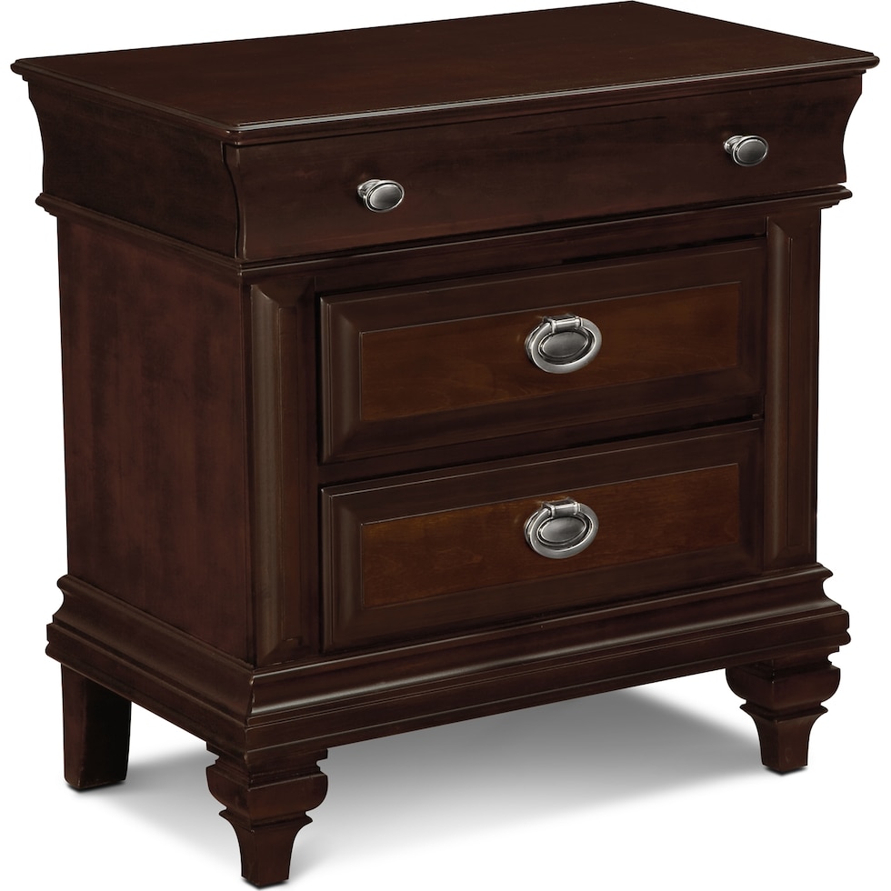 manhattan dark brown nightstand   