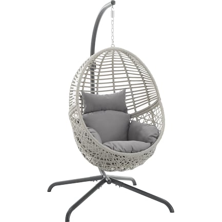 Manistee Indoor/Outdoor Hanging Egg Chair - Gray