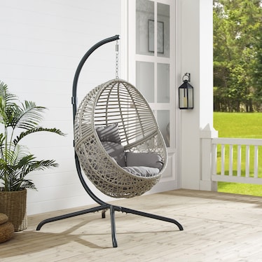 Manistee Indoor/Outdoor Hanging Egg Chair - Gray