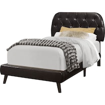 mannie dark brown twin bed   