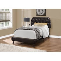 mannie dark brown twin bed   