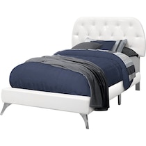 mannie white twin bed   