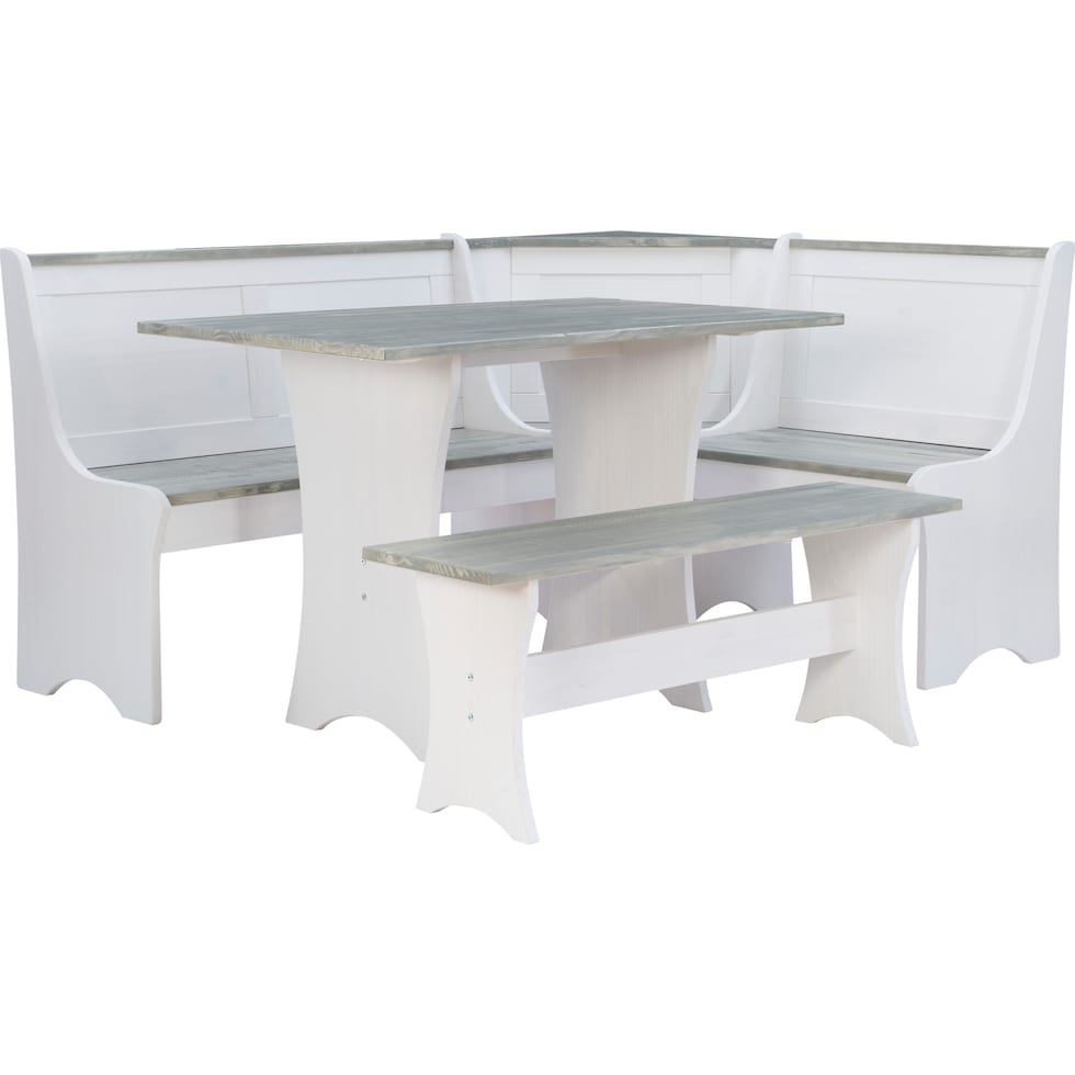 manny gray white corner nook   