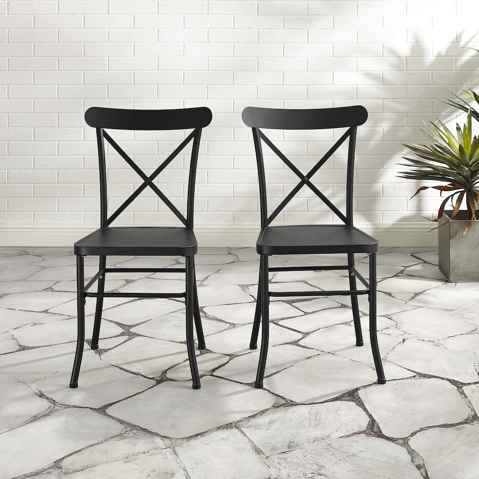 manteo black outdoor chair set   