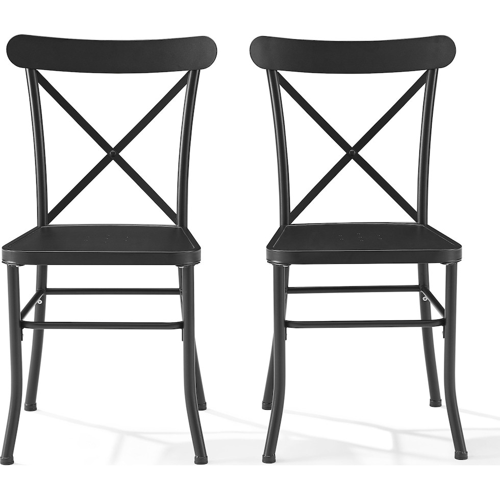 manteo black outdoor chair set   