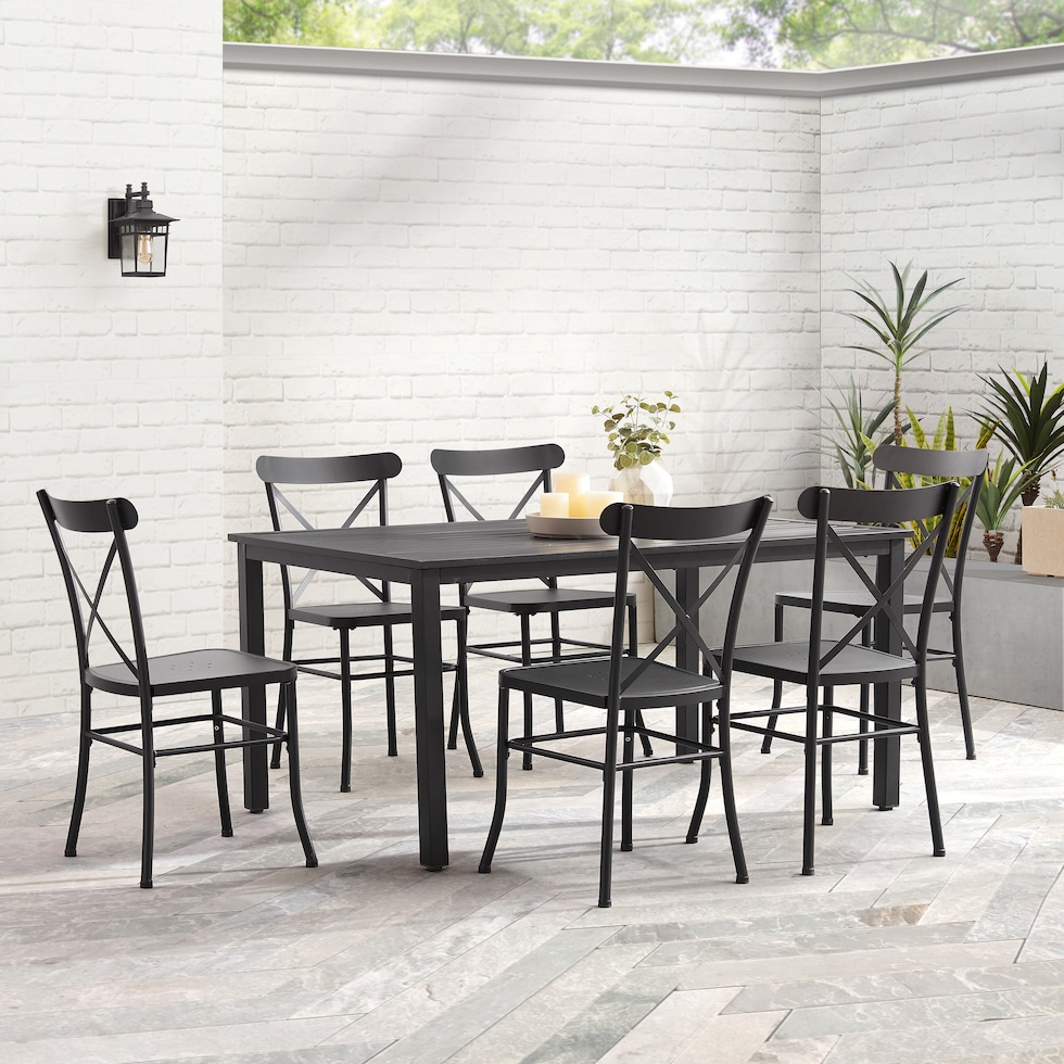 manteo black outdoor dinette   