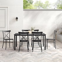 manteo black outdoor dinette   