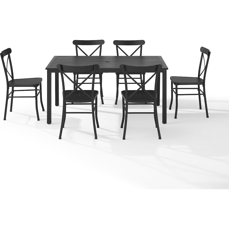 manteo black outdoor dinette   