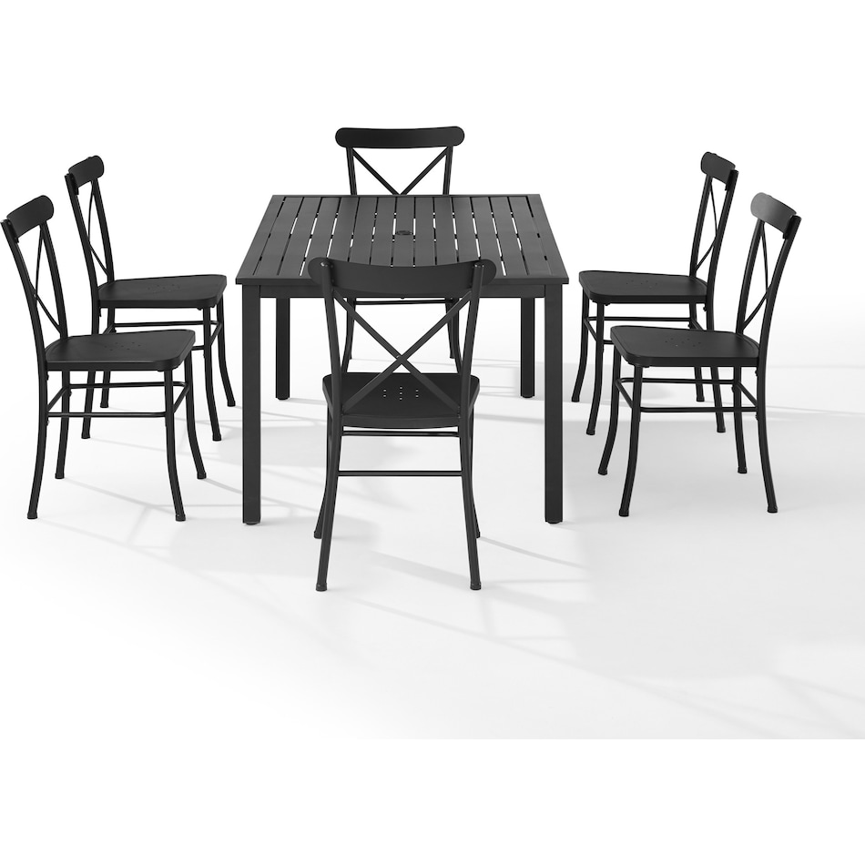 manteo black outdoor dinette   