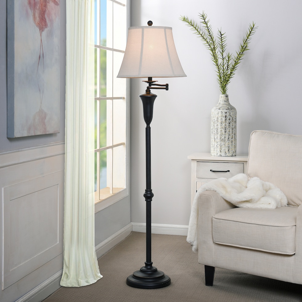 maor dark brown floor lamp   