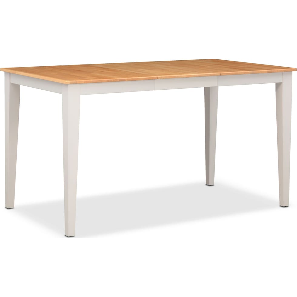 maple and white counter height table   