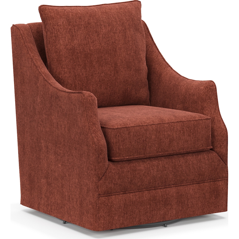 mara orange swivel chair   