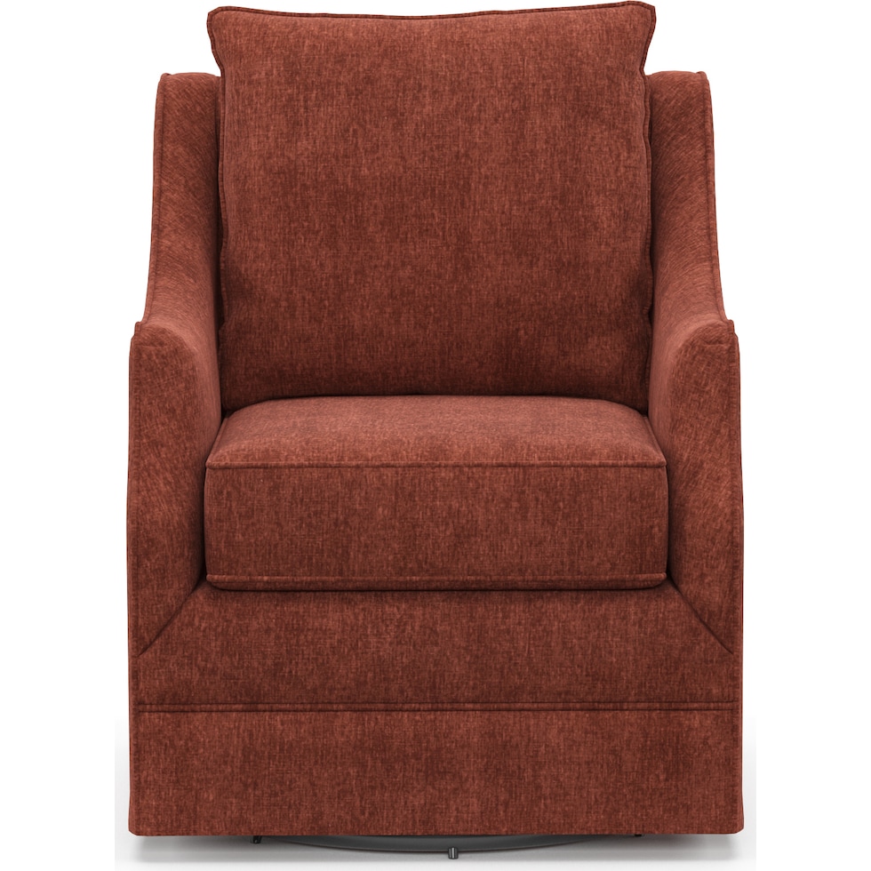 mara orange swivel chair   