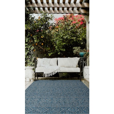 Marbella Indoor/Outdoor Area Rug - Blue