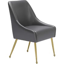 marcel gray gold dining chair   