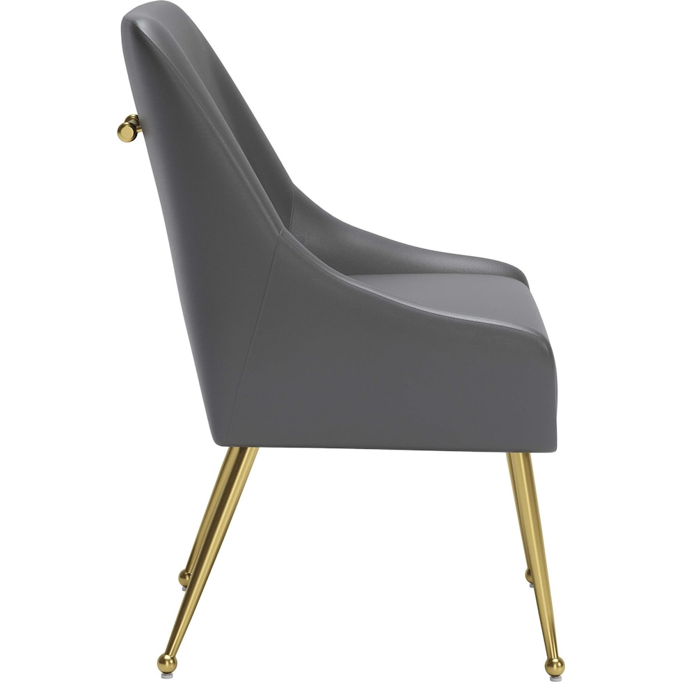 marcel gray gold dining chair   