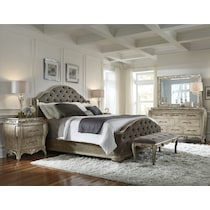 marceline silver queen bed   