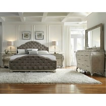 marceline silver queen bed   