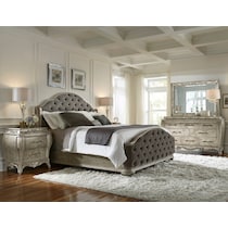 marceline silver queen bed   