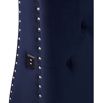 marcella blue king upholstered bed   