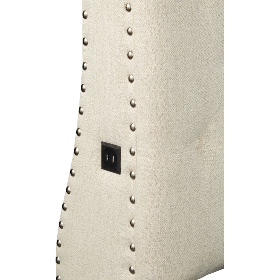 marcella light brown king upholstered bed   