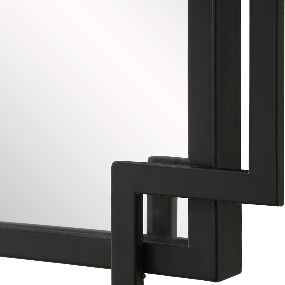 marcellus matte black mirror   