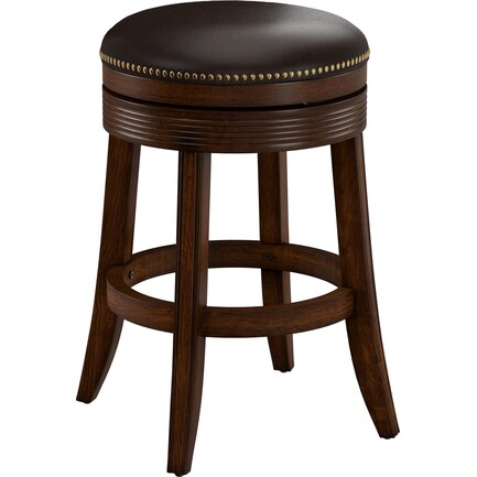 Marcie Swivel Counter-Height Stool - Brown
