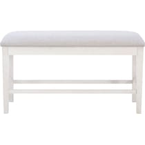 marcum white counter height bench   