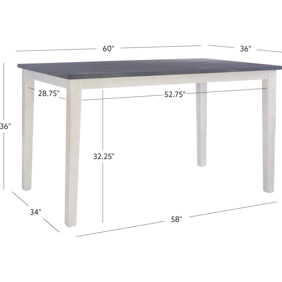 marcum white counter height table   