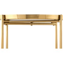 margot white gold side table   