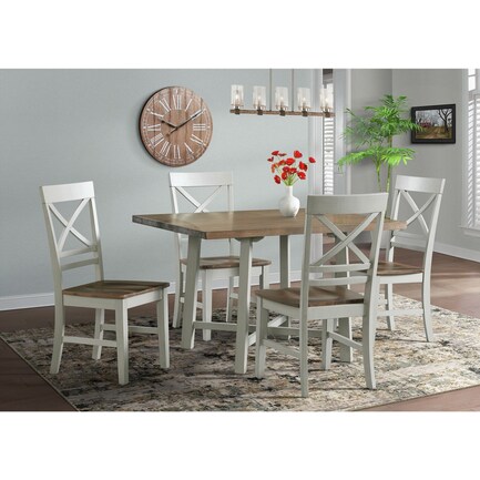 Marguerite Dining Table and 4 Chairs - Light Oak