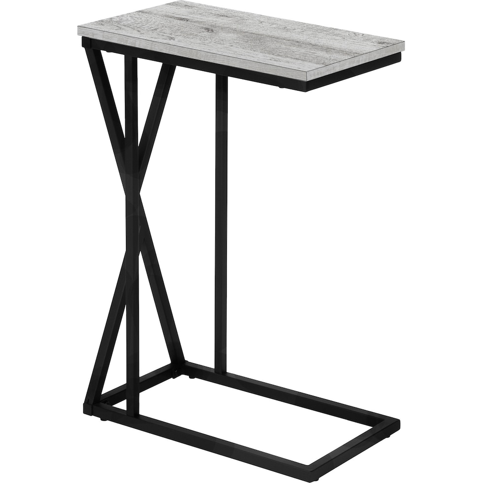 marian gray black chairside table   